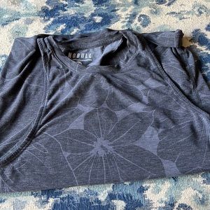 Grey floral no bull muscle tank xs